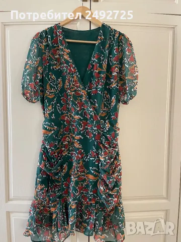 Рокля PURPLE лека ефирна ,зелено оранжево, снимка 1