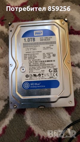 Продавам хард диск Western Digital WD Blue 3.5 1TB 7200rpm 64MB SATA3 (WD10EZEX, снимка 1 - Твърди дискове - 36877672