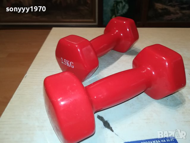 ГИРИ 2Х2,5КГ С ГУМЕНО ПОКРИТИЕ 0912232122, снимка 9 - Фитнес уреди - 43342800