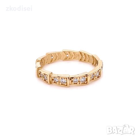 Златен дамски пръстен 2,64гр. размер:55 14кр. проба:585 модел:21868-2