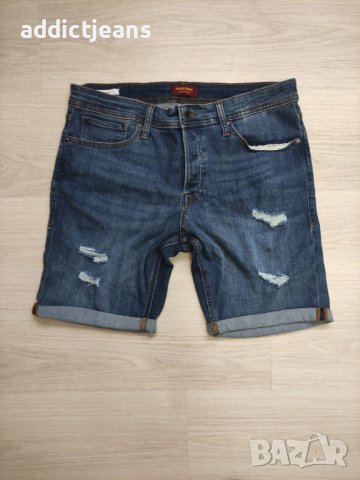Мъжки къси дънки Jack&Jones размер L, снимка 2 - Къси панталони - 43143634