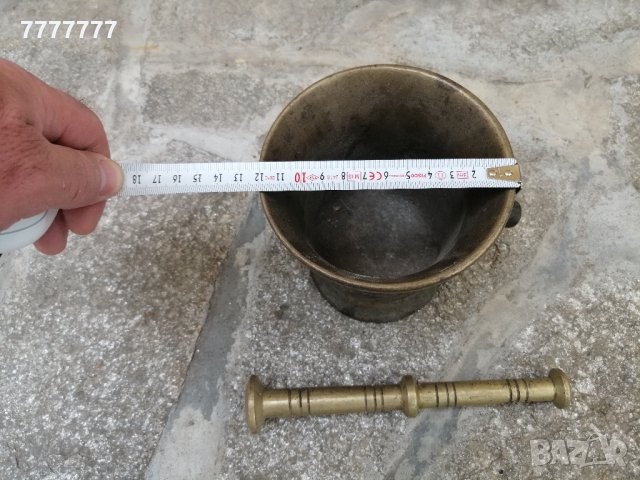 Стар български бронзов хаван / хаванче, снимка 4 - Антикварни и старинни предмети - 28827772