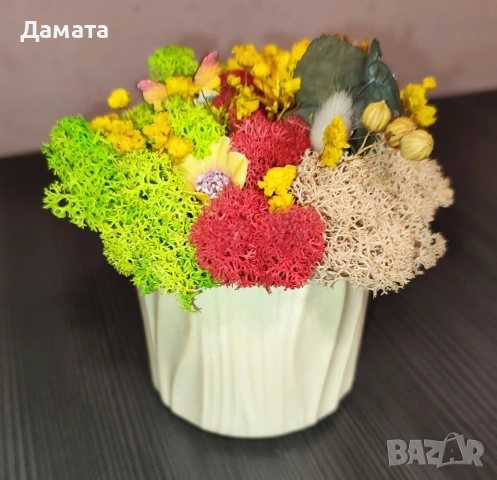 Многоцветни кашпи със скандинавски мъх , снимка 9 - Декорация за дома - 53147737