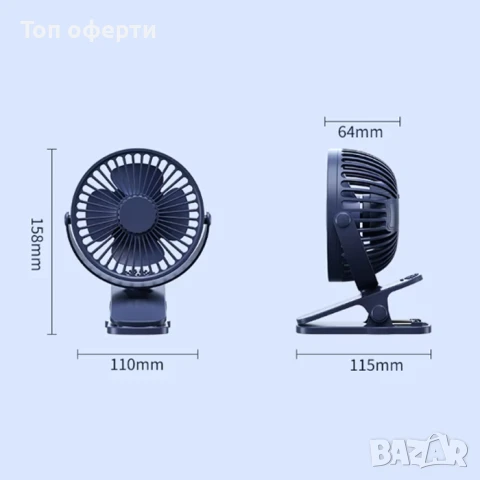 Автомобилен вентилатор PA1054 – 12V охлаждане с мощен въздушен поток, снимка 2 - Аксесоари и консумативи - 50830717