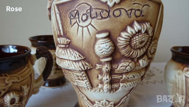 За любителите на релефната керамика – сервиз „Молдова“ , снимка 7 - Сервизи - 37383778
