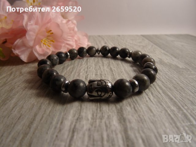 Дамска гривна "Буда" от естествени камъни, снимка 3 - Гривни - 39872558