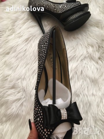 Нови обувки с камъни и панделка, снимка 6 - Дамски обувки на ток - 10419146