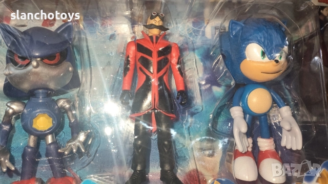 Фигурки за торта или игра, Соник,малък и голям комплект