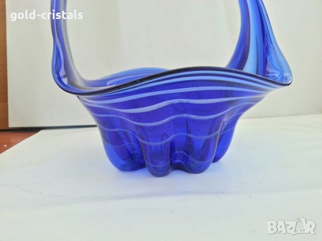 Стара кристална купа фруктиера кошница, снимка 10 - Антикварни и старинни предмети - 26751618