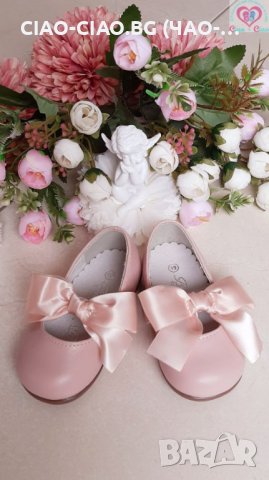 №19-№26, Розови официални обувки за момиче - Балеринки с розова панделка BUBBLE KIDS, снимка 2 - Бебешки обувки - 37387038
