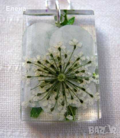 Бижута с естествени  цветя 1, снимка 4 - Бижутерийни комплекти - 28633166