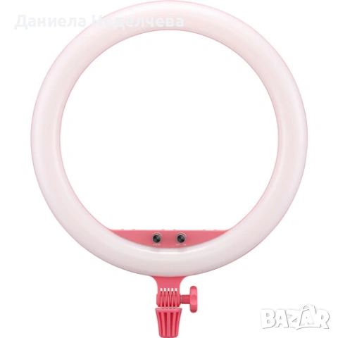 Розова LED ринг светлина Godox LR150 PINK Ring LED Light, снимка 2 - Чанти, стативи, аксесоари - 53163802