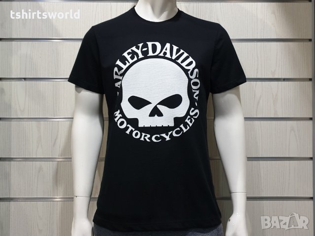 Нова мъжка тениска с дигитален печат HARLEY DAVIDSON, мотори, Череп, снимка 7 - Тениски - 34657214