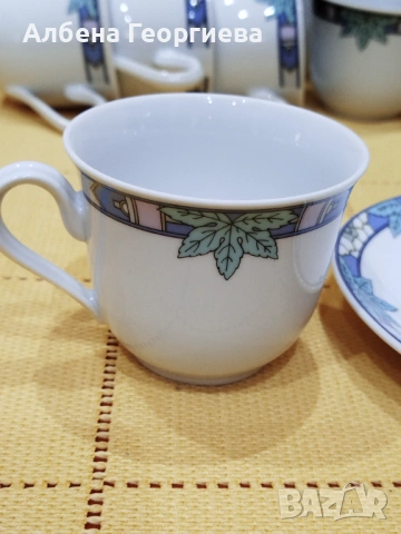 Баварски комплект за дълго кафе  SCHIRNODING BAVARIA ☕☕☘️☕☕☕, снимка 5 - Сервизи - 53070000