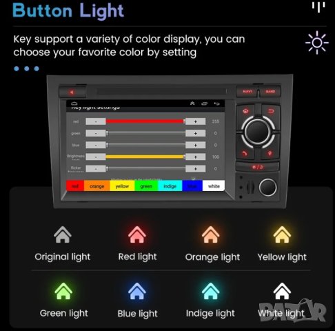 Мултимедия, Двоен дин, за Audi A4, Андроид, за автомобил, Ауди А4, навигация, Android, Audi A4, снимка 6 - Аксесоари и консумативи - 43447259