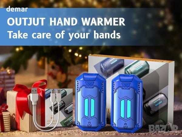 Комплект 2 USB акумулаторни нагреватели за ръце 6000mAh 12 часа дълготраен, снимка 2 - Други стоки за дома - 43961735