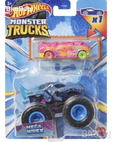Комплект HOT WHEELS - камион / бъги Monster Trucks и количка - Mega Wrex