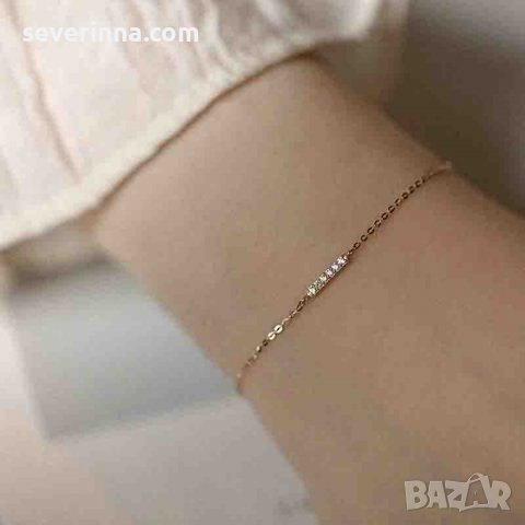 Сребърна гривна Нежност 14к покритие, снимка 1