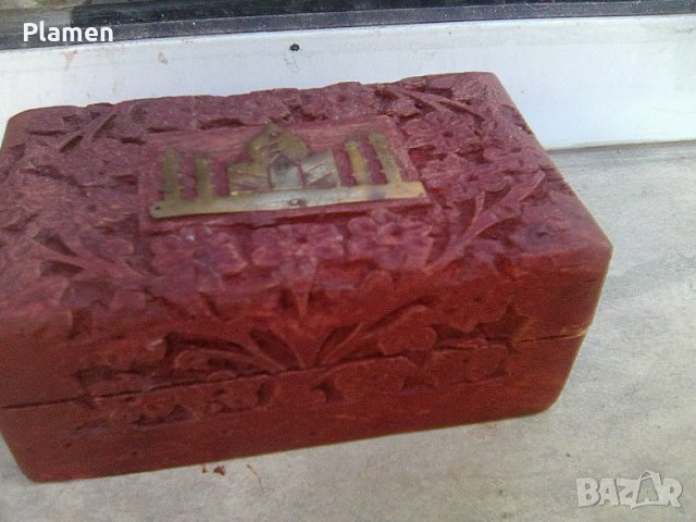 Индийска кутия дърворезба, снимка 2 - Други ценни предмети - 37401892