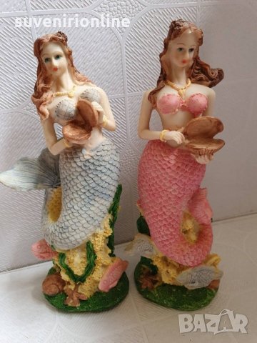 Двойка декоративни статуетки русалки 