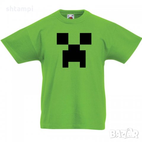Детска тениска майнкрафт Minecraft Creeper Face 01, снимка 2 - Детски тениски и потници - 32938841