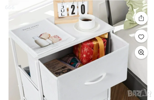 Стилен скрин от плат с 4 чекмеджета, снимка 13 - Други стоки за дома - 53540874