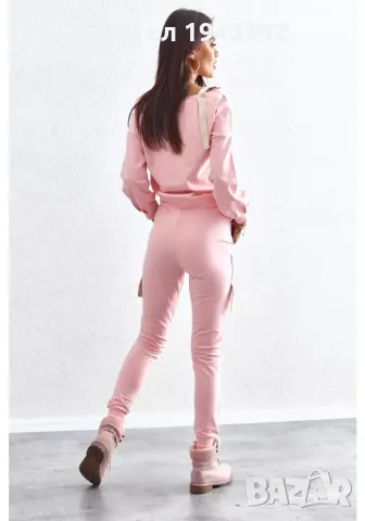 Дамски спортно-елегантен комплект в розов цвят 28130 FASARDI, снимка 3 - Спортни екипи - 47751641