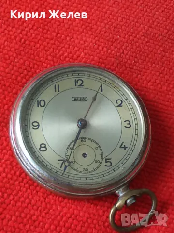 HALLER СТАР НЕМСКИ ДЖОБЕН МЕХАНИЧЕН ВИНТИДЖ РЕТРО ЧАСОВНИК ХАЛЕР 20733, снимка 8 - Джобни - 32703258