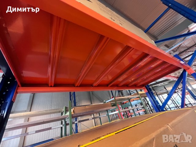 Професионален метален стелаж сет 4,90 м 4 нива до 300 кг ниво, снимка 2 - Стелажи и щандове - 40775449