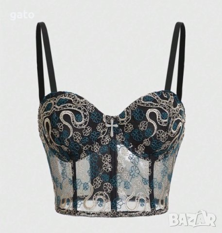 Бюстие с бродерия на змии с презрамки