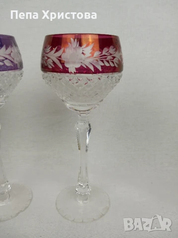 чаши за вино от оловен кристал, снимка 8 - Чаши - 50943698