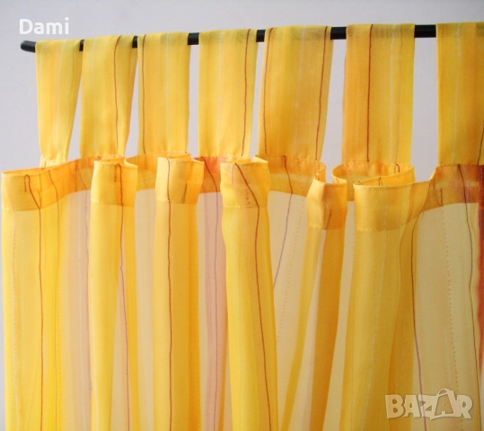 Тънко перде органза 245х140 с ленти за окачване комплект 2 броя, снимка 10 - Пердета и завеси - 52973650