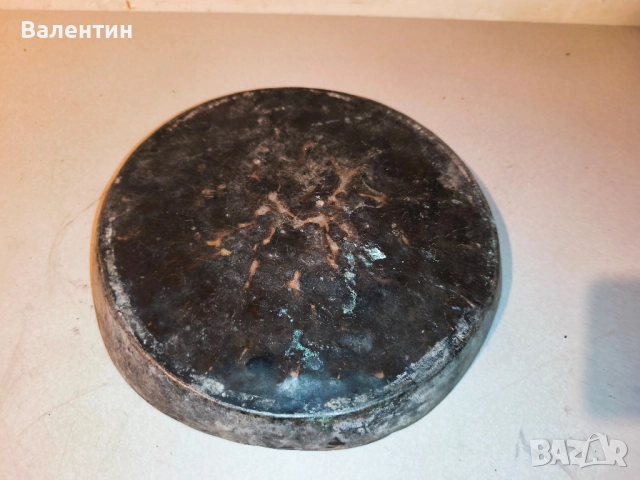 Старинна бакърена тава с ПЕЧАТ, снимка 7 - Антикварни и старинни предмети - 52540163
