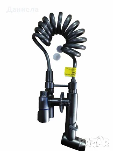 Душ комплект за тоалетна, двойно управление, изход едно в две, ъглов вентил, снимка 4 - Други стоки за дома - 48502044