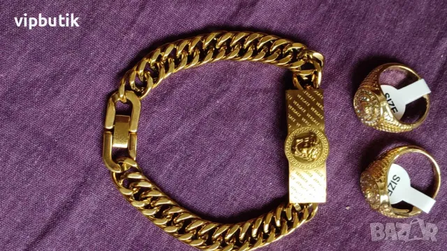 масивна мъжка гривна версаче, снимка 2 - Гривни - 49605486