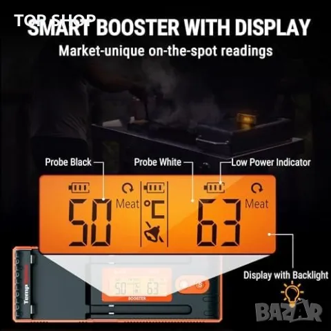 Нов безжичен Bluetooth термометър за месо с 2 сонди за печене скара готвене Смарт контрол, снимка 6 - Друга електроника - 49217050
