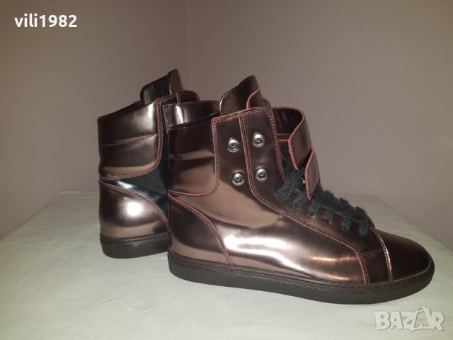 Brunello Cucinelli оригинални дамски кожени кецове металик 38, снимка 5 - Кецове - 42985850