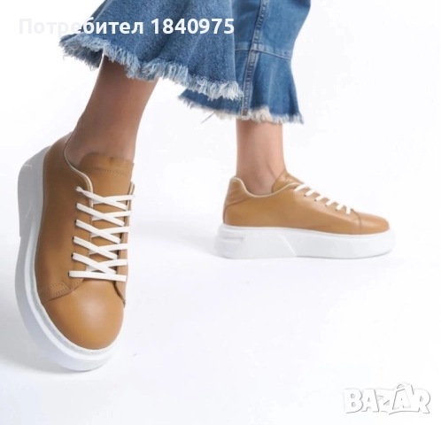 Дамски кецове/сникърси естествена кожа, снимка 4 - Кецове - 52233431