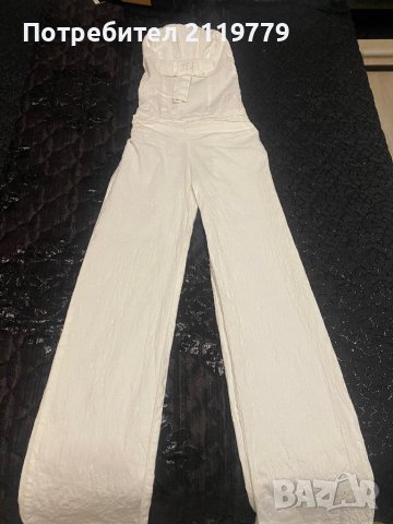 Дамски бял гащеризон 