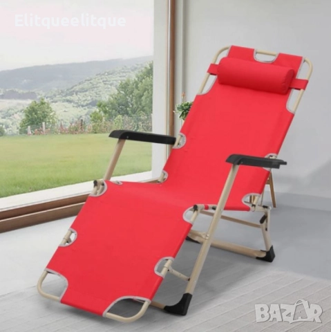 Голям Многофункционален сгъваем шезлонг-стол с възглавничка NS6012, снимка 2 - Други стоки за дома - 52184883