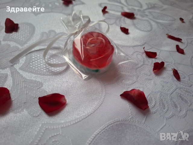 Красиви глицеринови розички с аромат на роза + подарък , снимка 4 - Други - 53098648