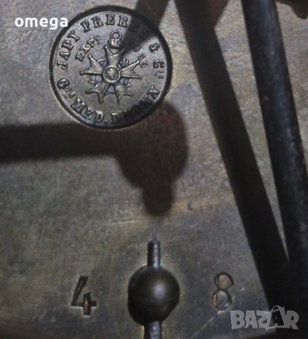 Френски Позлатен Каминен Часовник , снимка 5 - Антикварни и старинни предмети - 53431204