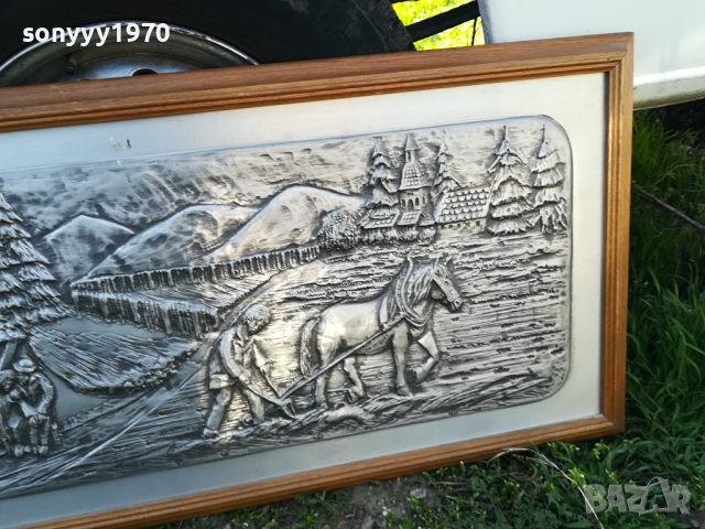 ГОЛЯМА КАРТИНА ОТ ГЕРМАНИЯ-МЕТАЛ ДЪРВО 2303241708, снимка 7 - Антикварни и старинни предмети - 44911475