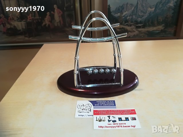 люлката на нютон с метални топчета-23х18х14см, снимка 11 - Колекции - 28355308