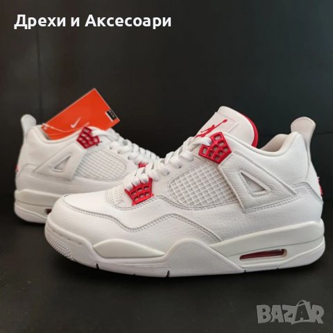 Nike Air Jordan retro 4 Metalic Red Нови оригинални обувки 42 Маратонки Кецове размер номер 42 Найк, снимка 3 - Кецове - 37921576