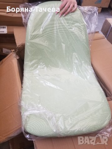 Висококачествени трапезни столове CHARLTON-FABRIC-GREEN-4PCS, снимка 3 - Столове - 36581702