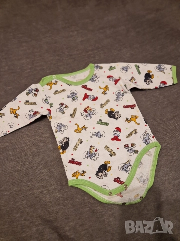 9-12м 80см Боди, памук, смърфове, без следи от употреба 