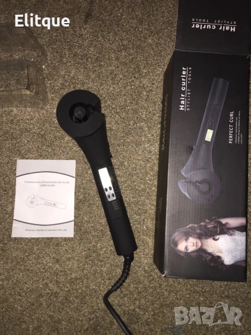 ✨ Високотехнологична керамична преса за къдрене на коса с LED дисплей – черна ✨