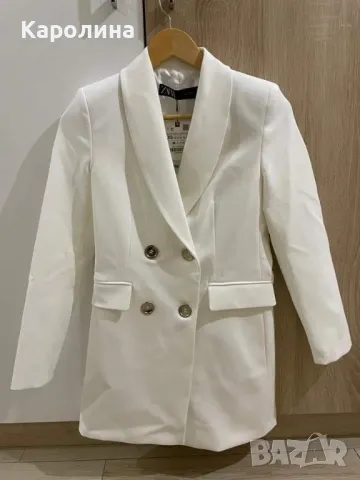 Нов блейзър на #ЗАРА с хартиен етикет , снимка 4 - Сака - 43360165