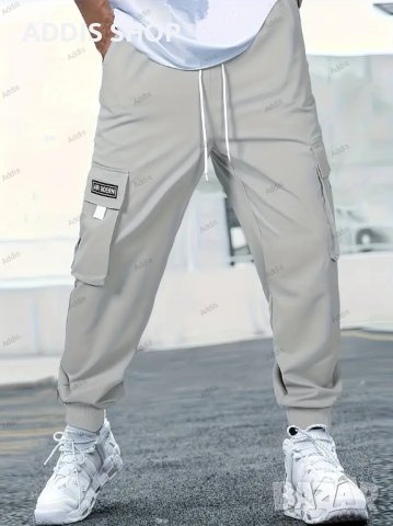 Мъжки ежедневни карго панталони в уличен стил с голям размер, 3цвята, снимка 10 - Панталони - 43900188